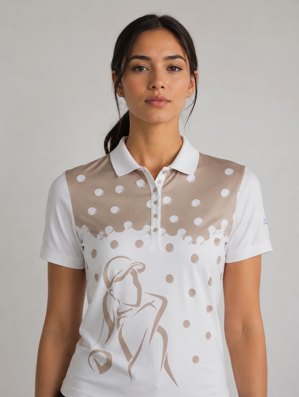DAILY SPORTS Sweden Golf Polo Shirt Golf Lady Graphic Polka Dot Print Size Mediu